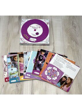 2015 AMERICAN GIRL Truly Me SPINNER  Activity Cards Box Creative Play Games EUC
